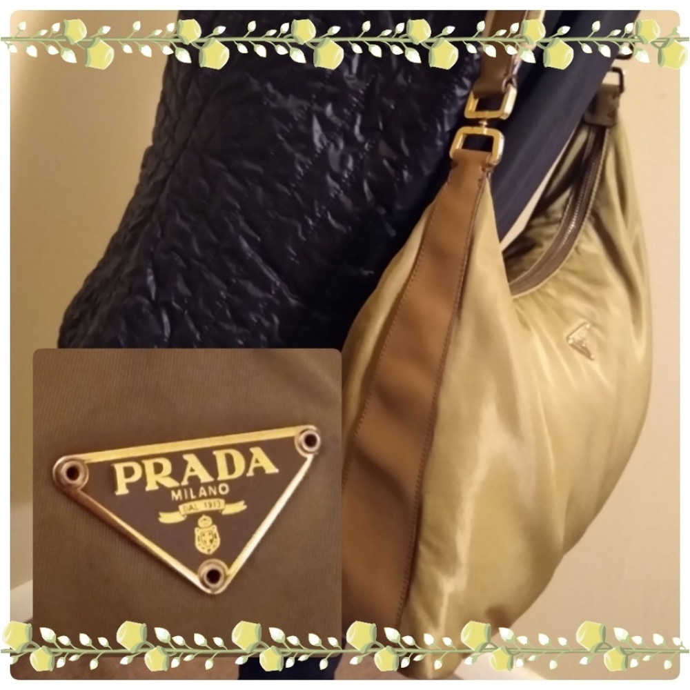 Auth Prada Tessuto Bag, awesome! Leather & Nylon - Picture 3 of 8
